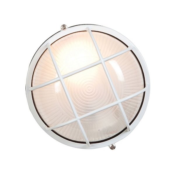 Access Lighting Nauticus Dual Mount, 1 Light Outdoor Bulkhead, White Finish, Frosted Glass 20294-WH/FST